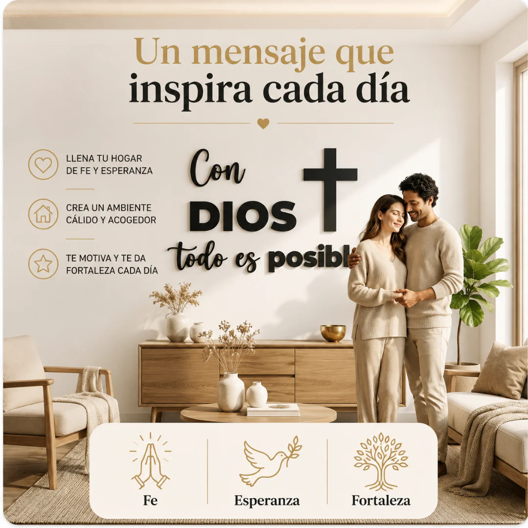 Con Dios Todo Es Posible | Decoración