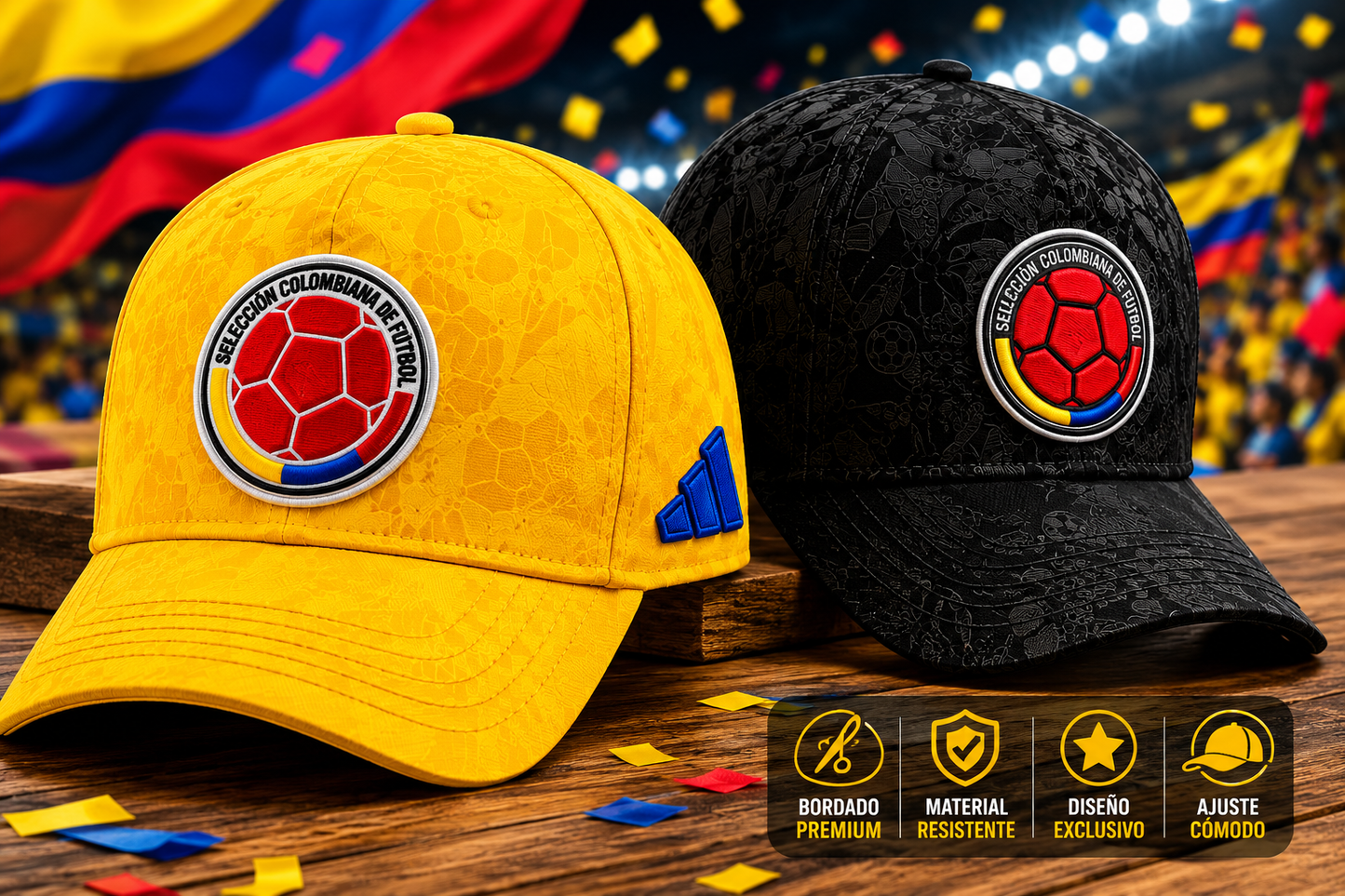 GORRA DE COLOMBIA PARA APOYAR EN EL MUNDIAL A LA SELECCION