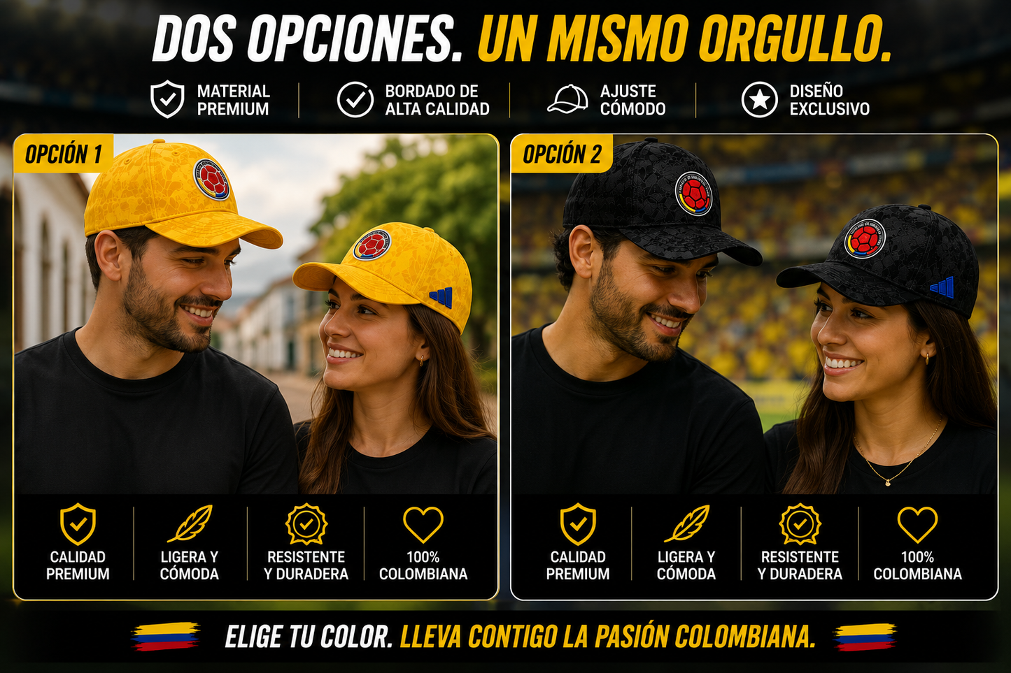 GORRA DE COLOMBIA PARA APOYAR EN EL MUNDIAL A LA SELECCION