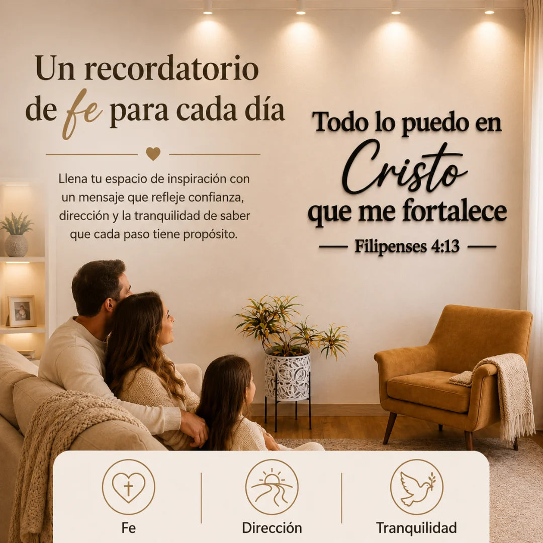 🙏✨ TODO LO PUEDO EN CRISTO QUE ME FORTALECE ❤️ | decoración de fe ✝️ FILIPENSES 4:13.