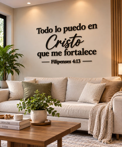 🙏✨ TODO LO PUEDO EN CRISTO QUE ME FORTALECE ❤️ | decoración de fe ✝️ FILIPENSES 4:13.