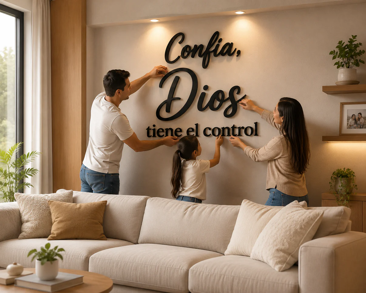 CONFIA DIOS TIENE EL CONTROL DECORACION PARA EL HOGAR
