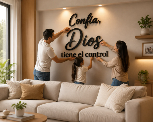 CONFIA DIOS TIENE EL CONTROL DECORACION PARA EL HOGAR
