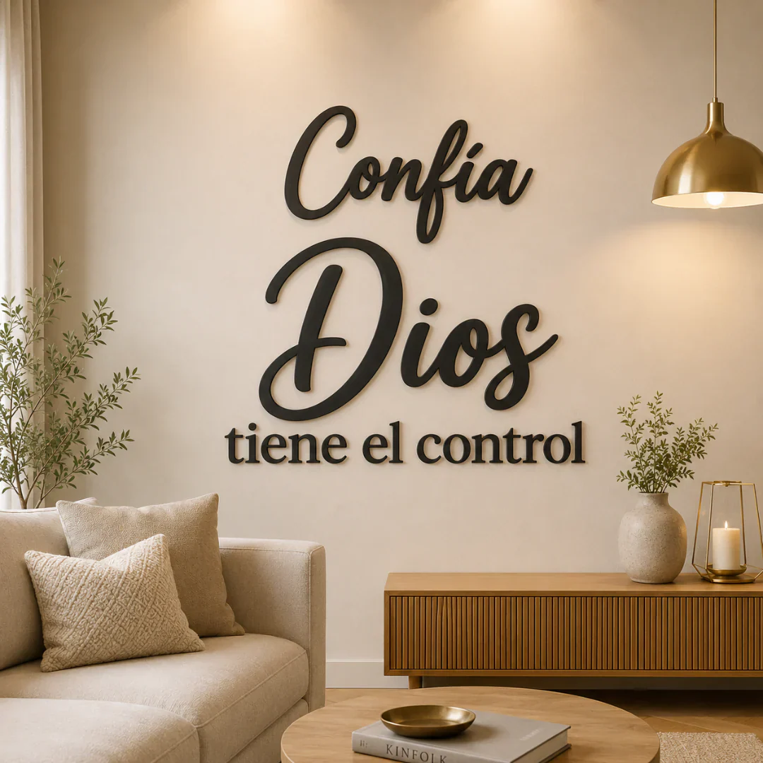 CONFIA DIOS TIENE EL CONTROL DECORACION PARA EL HOGAR