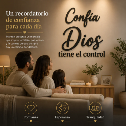 CONFIA DIOS TIENE EL CONTROL DECORACION PARA EL HOGAR