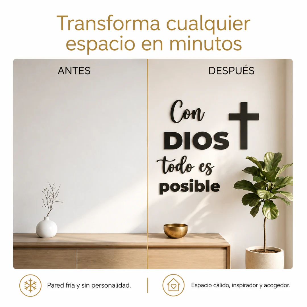 Con Dios Todo Es Posible | Decoración