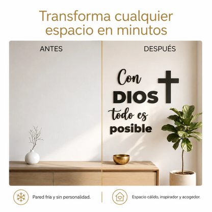 Con Dios Todo Es Posible | Decoración